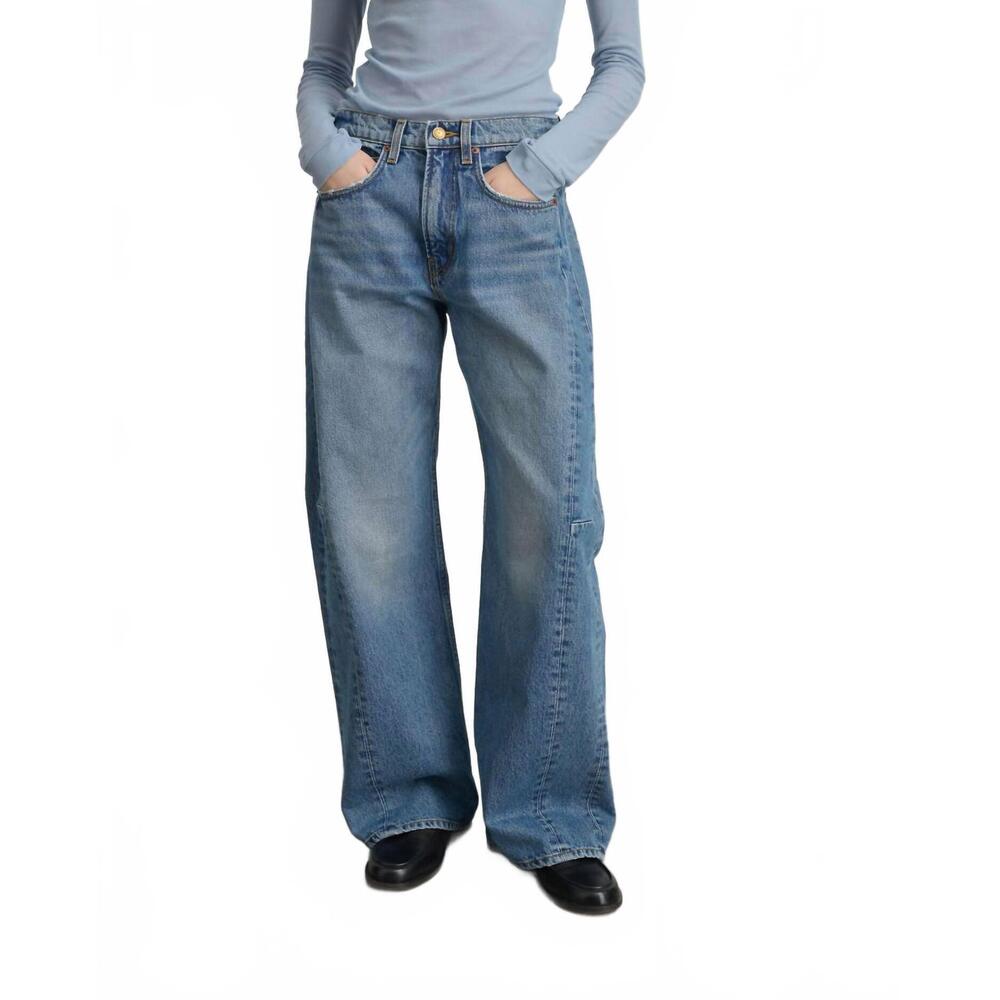 NEW B SIDES relaxed lasso cuffed jeans in jane wash